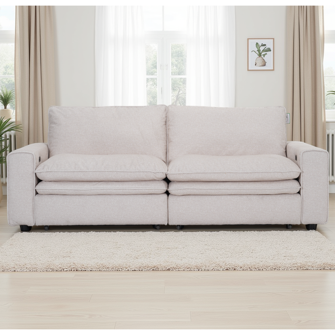 Fabric Sofa Bed Electric Recliner - Florence Cloud