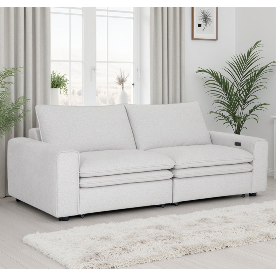 Fabric Sofa Bed Electric Recliner - Florence Cloud