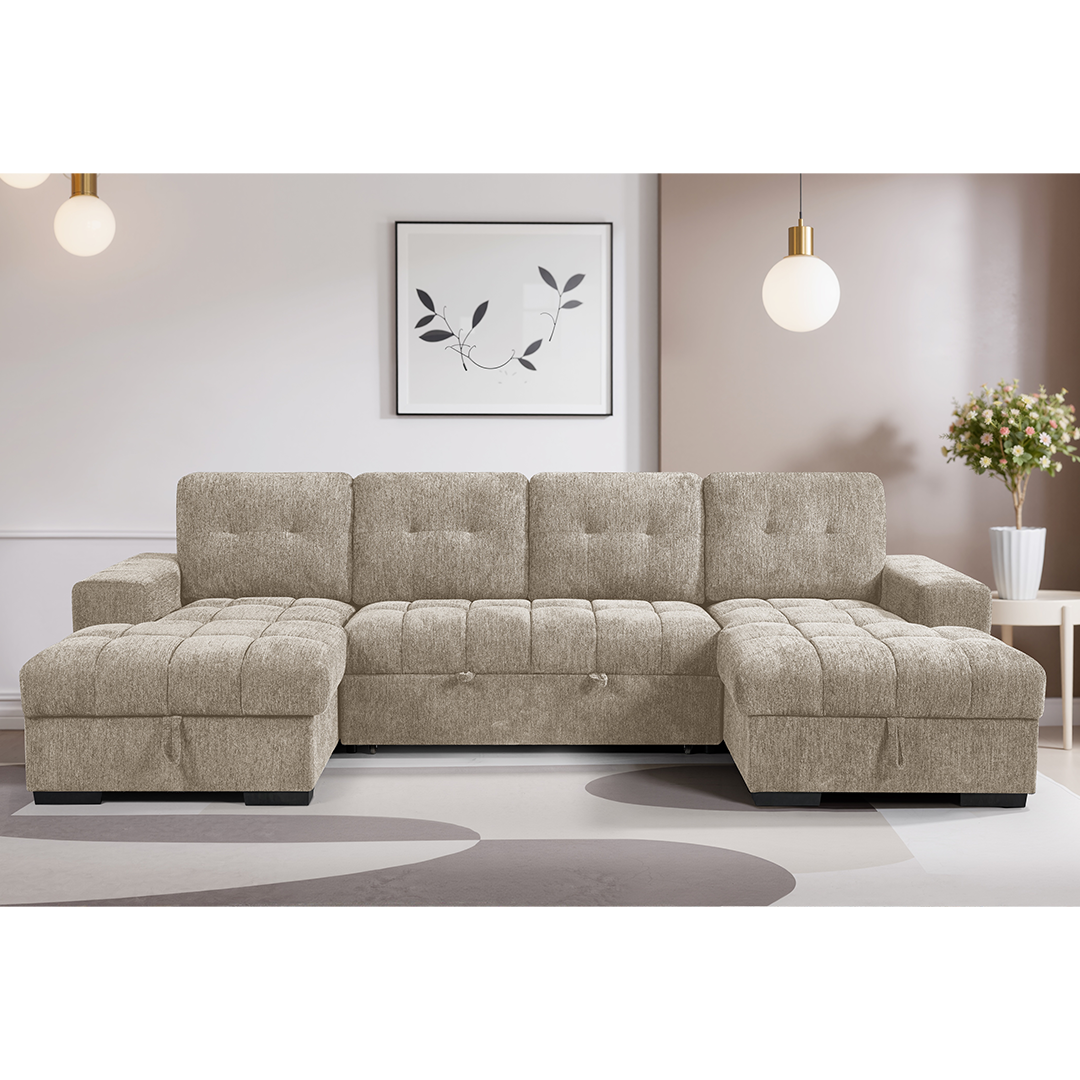 Fabric Sofa Bed U Shape Corner - Palermo
