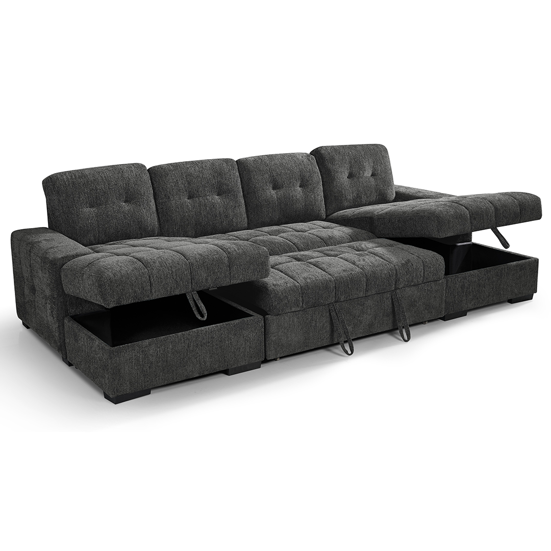 Fabric Sofa Bed U Shape Corner - Palermo