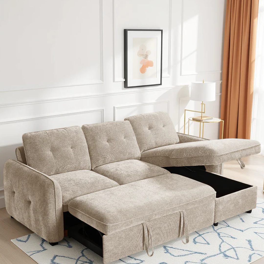 Fabric Sofa Bed Universal Corner - Moscow
