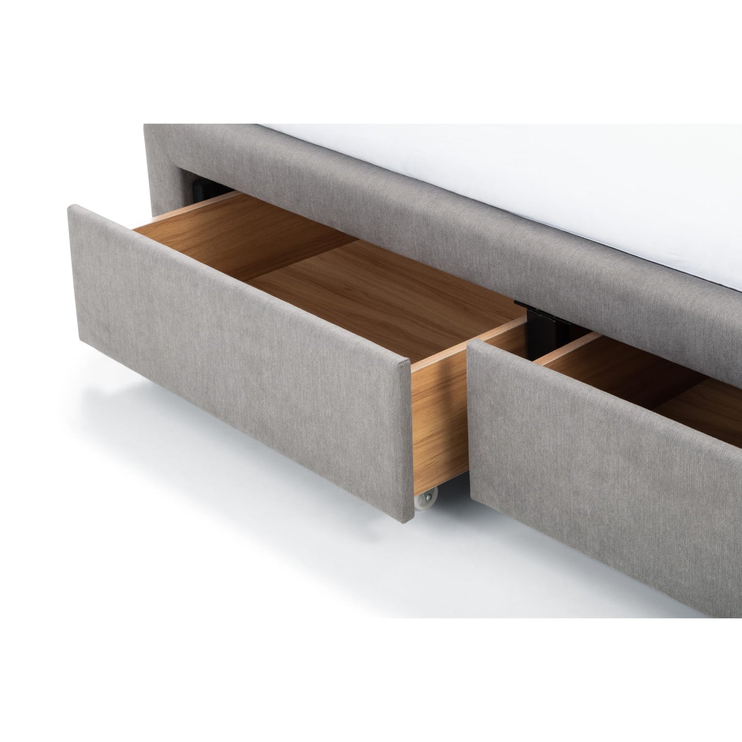 Fabric Super King Size Bed With 4 Drawers - Fullerton