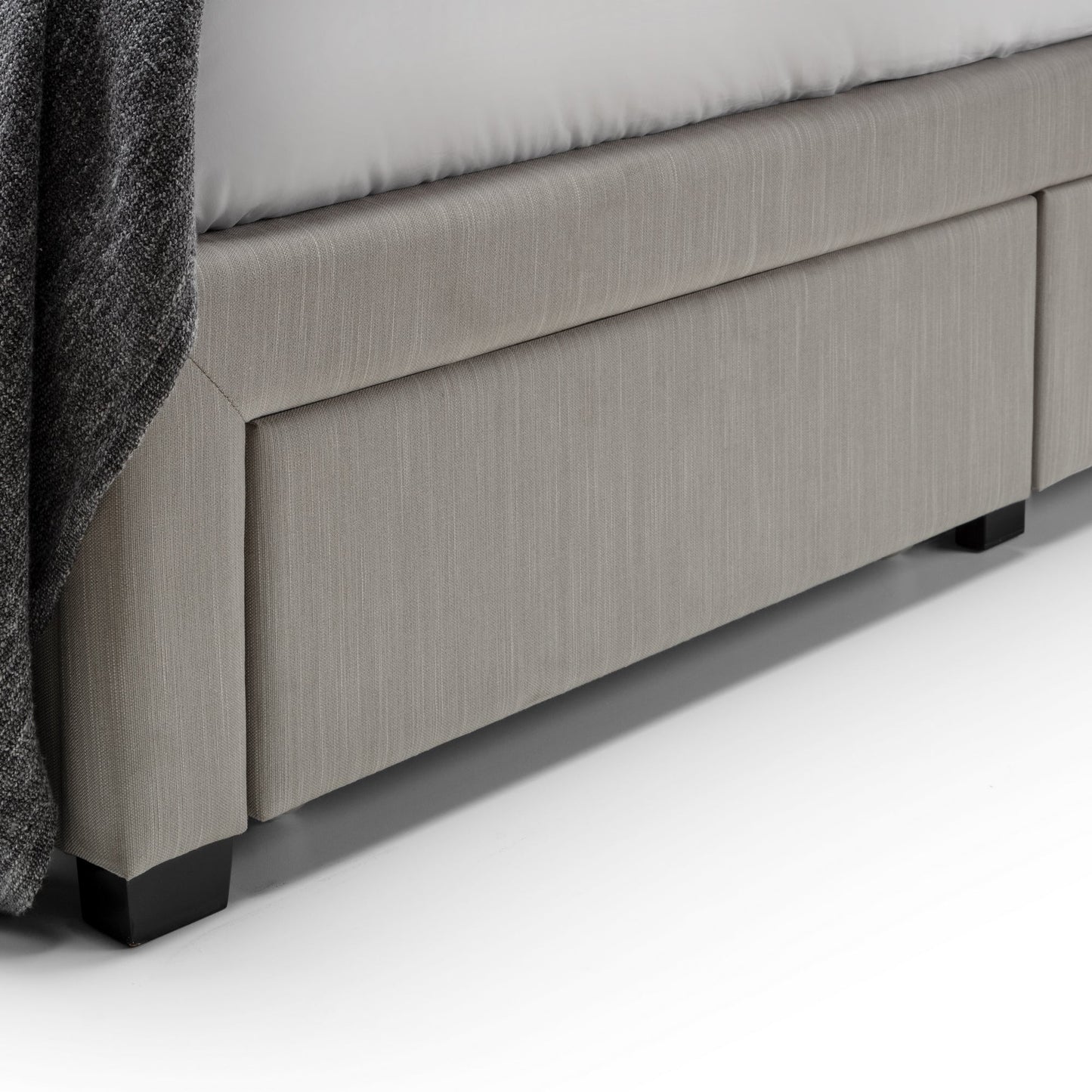 Fabric Super King Size Bed With 4 Drawers - Wilton