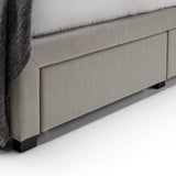 Fabric Super King Size Bed With 4 Drawers - Wilton
