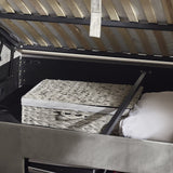 Fabric Super King Size Ottoman TV Storage Bed - Clara
