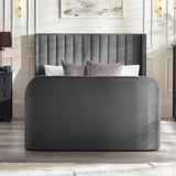 Fabric Super King Size Ottoman TV Storage Bed - Clara
