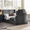 Fabric Super King Size Ottoman TV Storage Bed - Clara