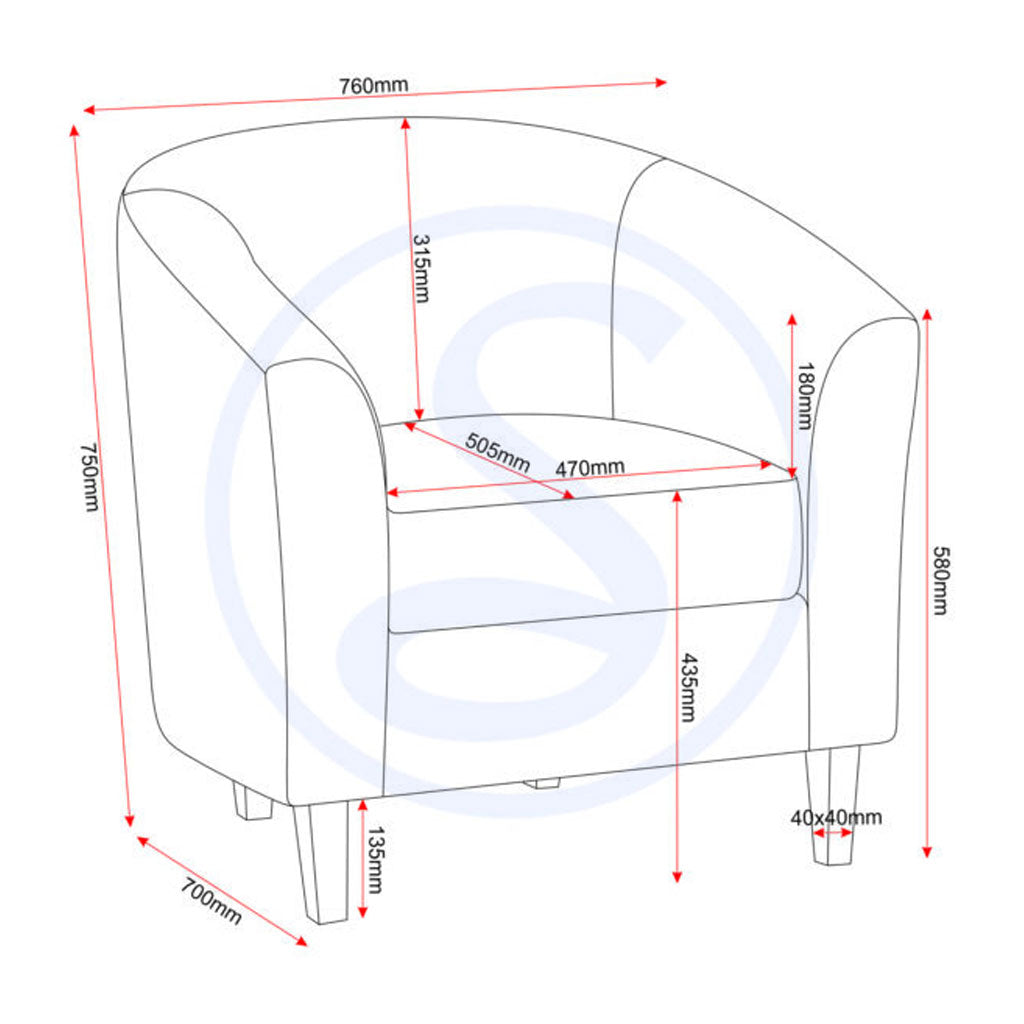 Fabric Tub Chair - Tempo