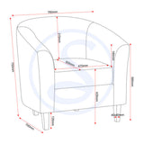 Fabric Tub Chair - Tempo