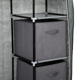 Fabric Wardrobe 102cm Wide With 2 Drawers With Hanging Rail - Velmora