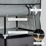 Fabric Wardrobe 102cm Wide With 2 Drawers With Hanging Rail - Velmora