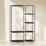 Fabric Wardrobe 103cm Wide With Hanging Rail And Shelves - Velmora