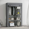 Fabric Wardrobe 103cm Wide With Hanging Rail And Shelves - Velmora