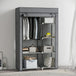 Fabric Wardrobe 103cm Wide With Hanging Rail And Shelves - Velmora
