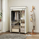 Fabric Wardrobe 103cm Wide With Hanging Rail And Shelves - Velmora