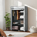 Fabric Wardrobe 103cm Wide With Hanging Rail And Shelves - Velmora