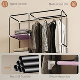 Fabric Wardrobe 103cm Wide With Hanging Rail And Shelves - Velmora
