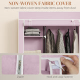 Fabric Wardrobe 103cm Wide With Hanging Rail And Shelves - Velmora