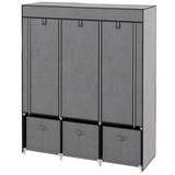 Fabric Wardrobe 125cm Wide With 3 Drawers - Velmora