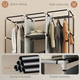 Fabric Wardrobe 125cm Wide With 3 Drawers - Velmora