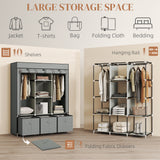 Fabric Wardrobe 125cm Wide With 3 Drawers - Velmora