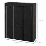 Fabric Wardrobe 125cm Wide With Hanging Rail And Shelves - Velmora