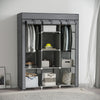 Fabric Wardrobe 125cm Wide With Hanging Rail And Shelves - Velmora