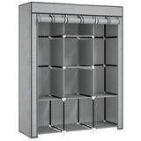 Fabric Wardrobe 125cm Wide With Hanging Rail And Shelves - Velmora