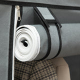 Fabric Wardrobe 125cm Wide With Hanging Rail And Shelves - Velmora
