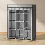 Fabric Wardrobe 125cm Wide With Hanging Rail And Shelves - Velmora