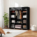 Fabric Wardrobe 150cm Wide With Hanging Rail And Shelves - Velmora