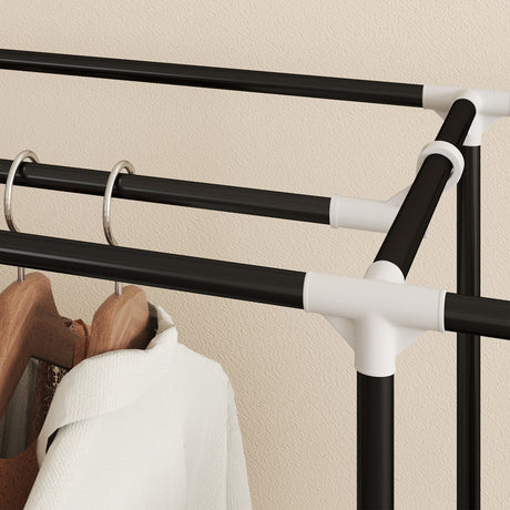 Fabric Wardrobe 150cm Wide With Hanging Rail And Shelves - Velmora