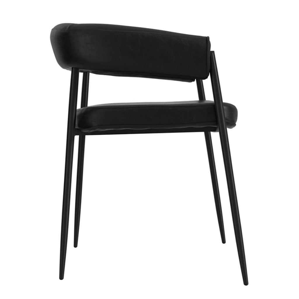Faux Lather Dining Chairs in Set Of 2 - Queens