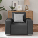 Faux Leather 1 Seater Sofa - Vantage Home
