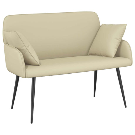 Faux Leather 2 Seater Sofa 115cm Wide With Metal Legs - Vantage Home