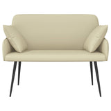 Faux Leather 2 Seater Sofa 115cm Wide With Metal Legs - Vantage Home