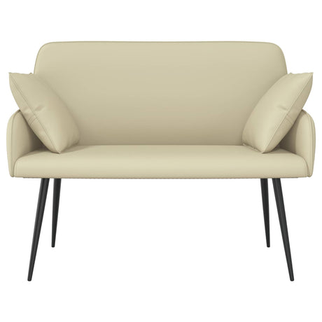 Faux Leather 2 Seater Sofa 115cm Wide With Metal Legs - Vantage Home