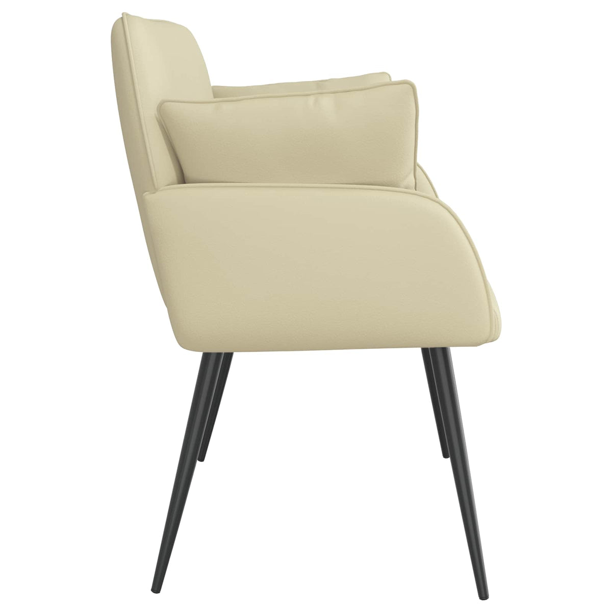 Faux Leather 2 Seater Sofa 115cm Wide With Metal Legs - Vantage Home