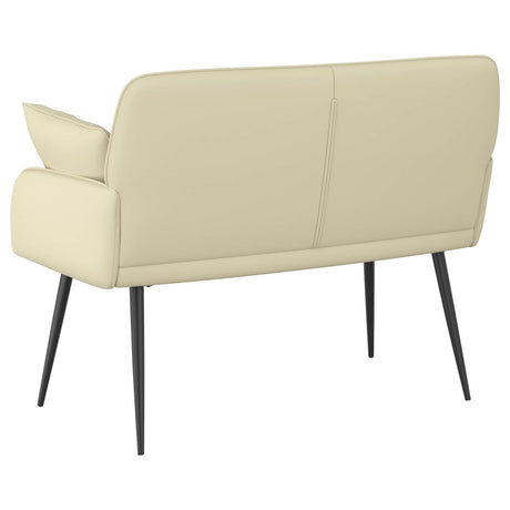 Faux Leather 2 Seater Sofa 115cm Wide With Metal Legs - Vantage Home