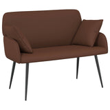 Faux Leather 2 Seater Sofa 115cm Wide With Metal Legs - Vantage Home