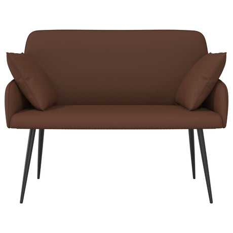 Faux Leather 2 Seater Sofa 115cm Wide With Metal Legs - Vantage Home
