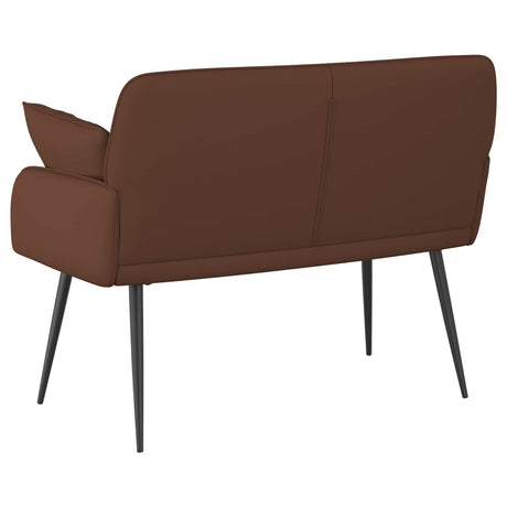 Faux Leather 2 Seater Sofa 115cm Wide With Metal Legs - Vantage Home