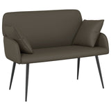 Faux Leather 2 Seater Sofa 115cm Wide With Metal Legs - Vantage Home