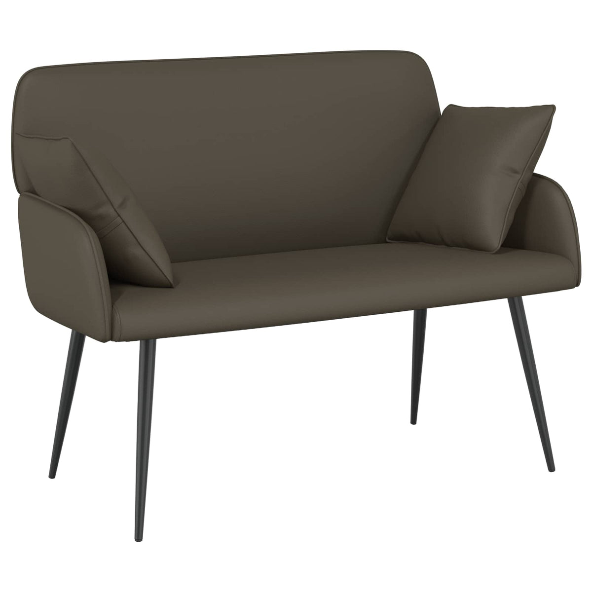 Faux Leather 2 Seater Sofa 115cm Wide With Metal Legs - Vantage Home