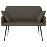 Faux Leather 2 Seater Sofa 115cm Wide With Metal Legs - Vantage Home