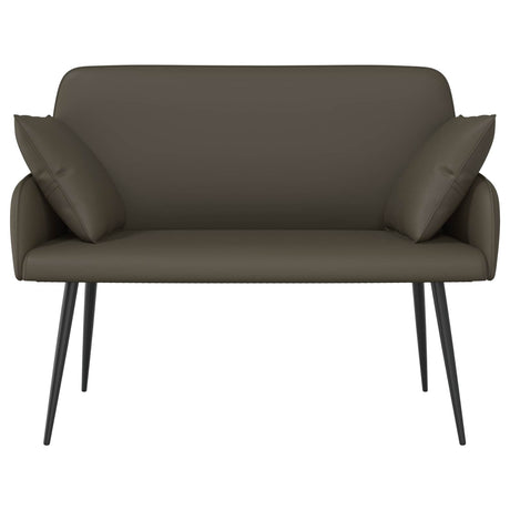 Faux Leather 2 Seater Sofa 115cm Wide With Metal Legs - Vantage Home