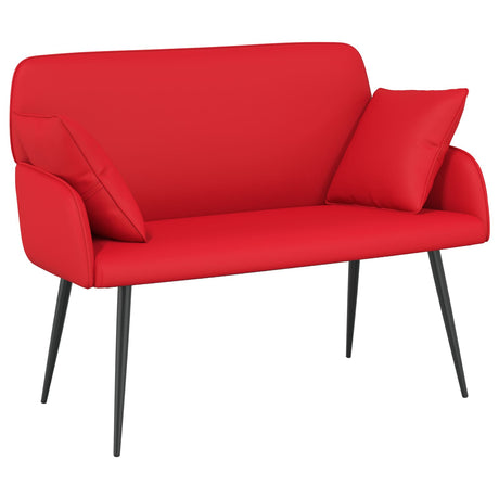 Faux Leather 2 Seater Sofa 115cm Wide With Metal Legs - Vantage Home