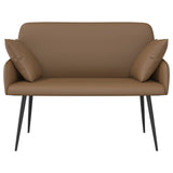 Faux Leather 2 Seater Sofa 115cm Wide With Metal Legs - Vantage Home