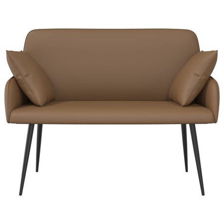 Faux Leather 2 Seater Sofa 115cm Wide With Metal Legs - Vantage Home