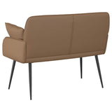 Faux Leather 2 Seater Sofa 115cm Wide With Metal Legs - Vantage Home